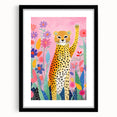 Acrylic Glass Art for Kids – Fun Leopard and Floral Print