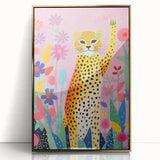 Acrylic Glass Art for Kids – Fun Leopard and Floral Print