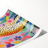 Acrylic Glass Art for Kids – Fun Leopard and Floral Print