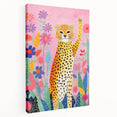 Acrylic Glass Art for Kids – Fun Leopard and Floral Print