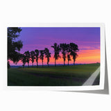 Rolling landscape print showcasing a picturesque countryside scene with vibrant green fields and a clear blue sky, elegantly packaged in a protective cardboard tube. Perfect for home decor enthusiasts looking to add a touch of nature to their space.