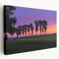 Stretched canvas artwork depicting a serene countryside landscape, showcasing rolling hills and vibrant greenery, perfect for adding a touch of nature to home decor.