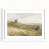 Elegant white frame showcasing a landscape artwork with a mat, perfect for home decor. Ideal for adding a touch of sophistication to any interior space.