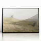 Framed acrylic artwork showcasing a vibrant landscape design, featuring a black frame and sleek front view, perfect for modern home decor. Ideal for art enthusiasts seeking to enhance their living spaces.