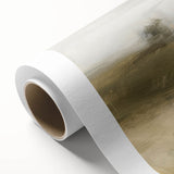 Rolled canvas art showcasing a vibrant African landscape design with rich colors, elegantly packaged in a protective cardboard tube, perfect for home decor.