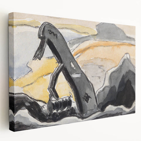 Modern Wall Art Print - Steam Shovel by Arthur Dove - Industrial Decor
