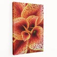 Close-up floral image in soft pink and white hues on a large stretched canvas, ideal for kitchen wall art.