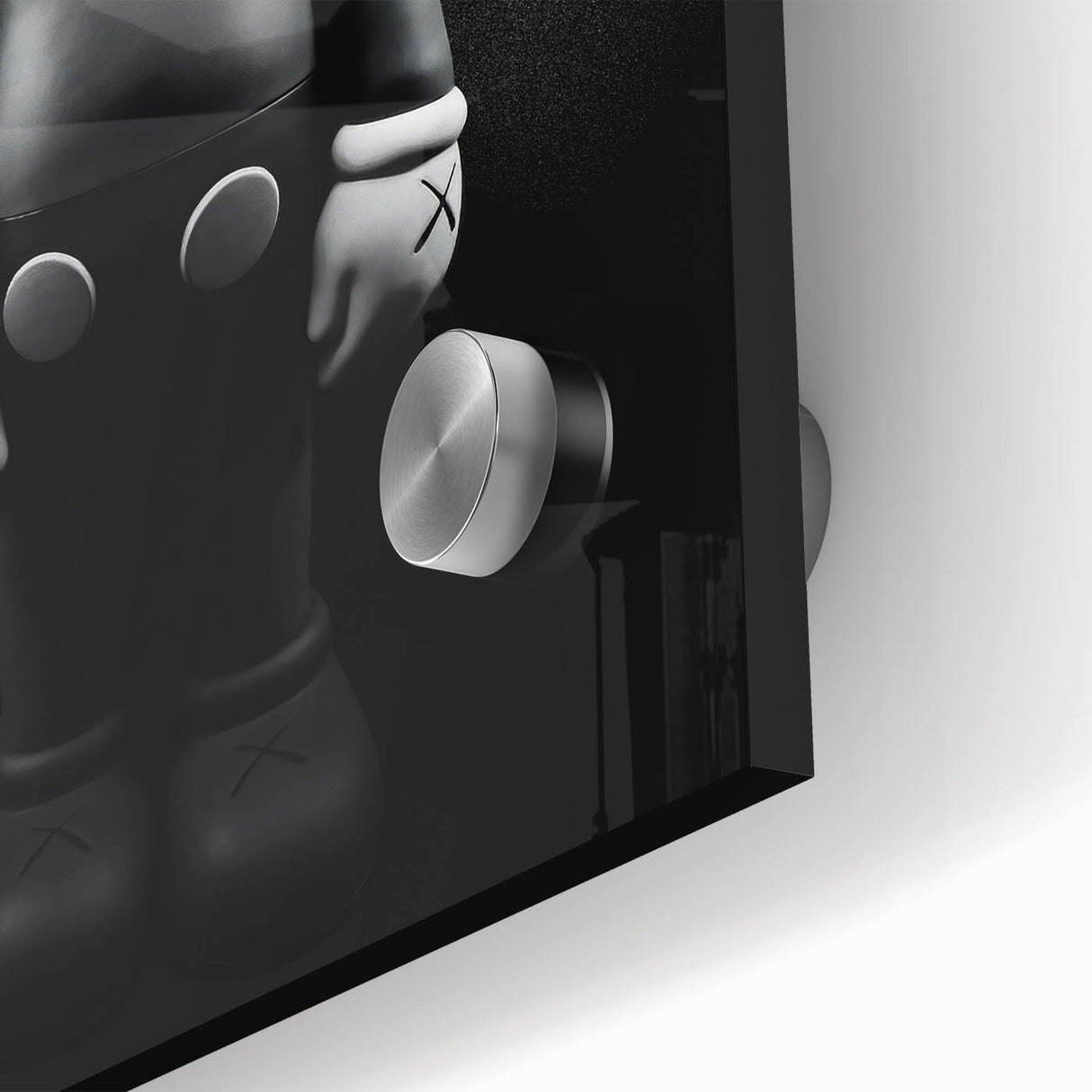 Modern Pop Art Wall Art - Black & White KAWS Inspired Canvas Print