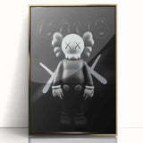 Modern Pop Art Wall Art - Black & White KAWS Inspired Canvas Print