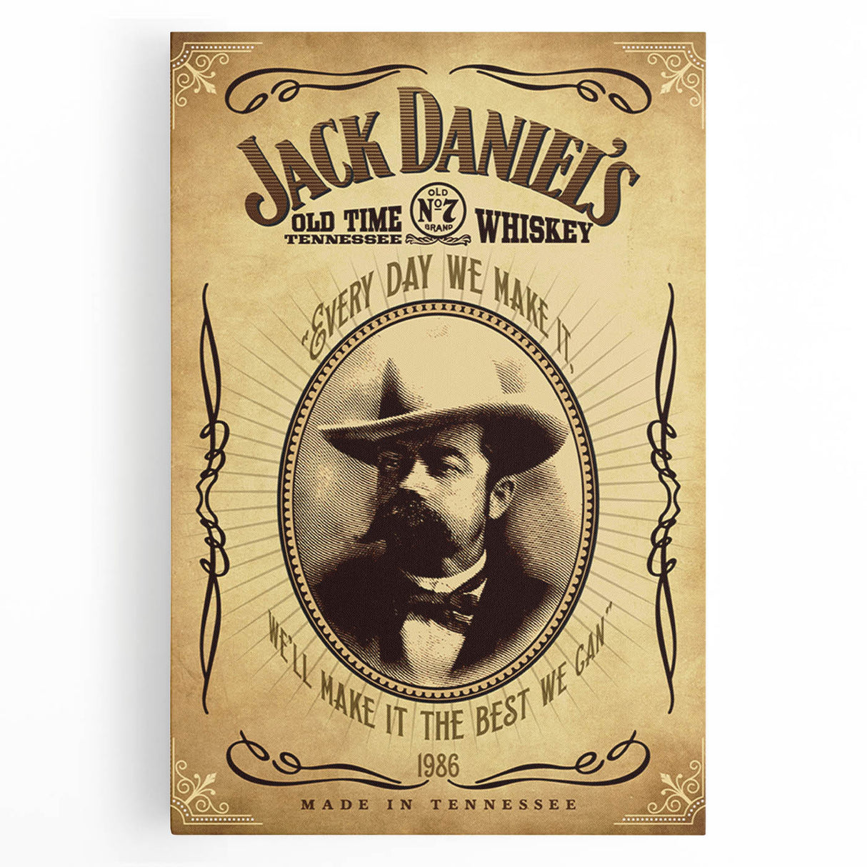 Retro Jack Daniel's Vintage Print – Classic Whiskey Wall Art