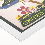 Retro Hawaii Travel Poster – Vintage Hula Girl Art