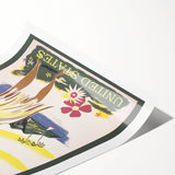 Retro Hawaii Travel Poster – Vintage Hula Girl Art