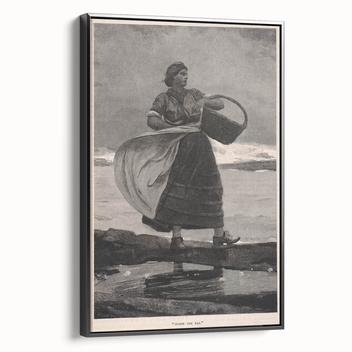 Classic Realism Print | Inside the Bar - Timeless Coastal Scene