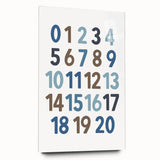 Counting Numbers Wall Art - Boys Room Wall Art Kids Wall Art Prints