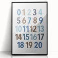 Counting Numbers Wall Art - Boys Room Wall Art Kids Wall Art Prints