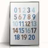 Counting Numbers Wall Art - Boys Room Wall Art Kids Wall Art Prints