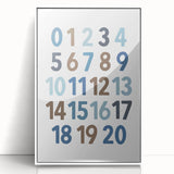 Counting Numbers Wall Art - Boys Room Wall Art Kids Wall Art Prints