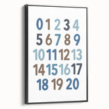 Counting Numbers Wall Art - Boys Room Wall Art Kids Wall Art Prints