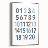 Counting Numbers Wall Art - Boys Room Wall Art Kids Wall Art Prints