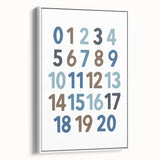Counting Numbers Wall Art - Boys Room Wall Art Kids Wall Art Prints