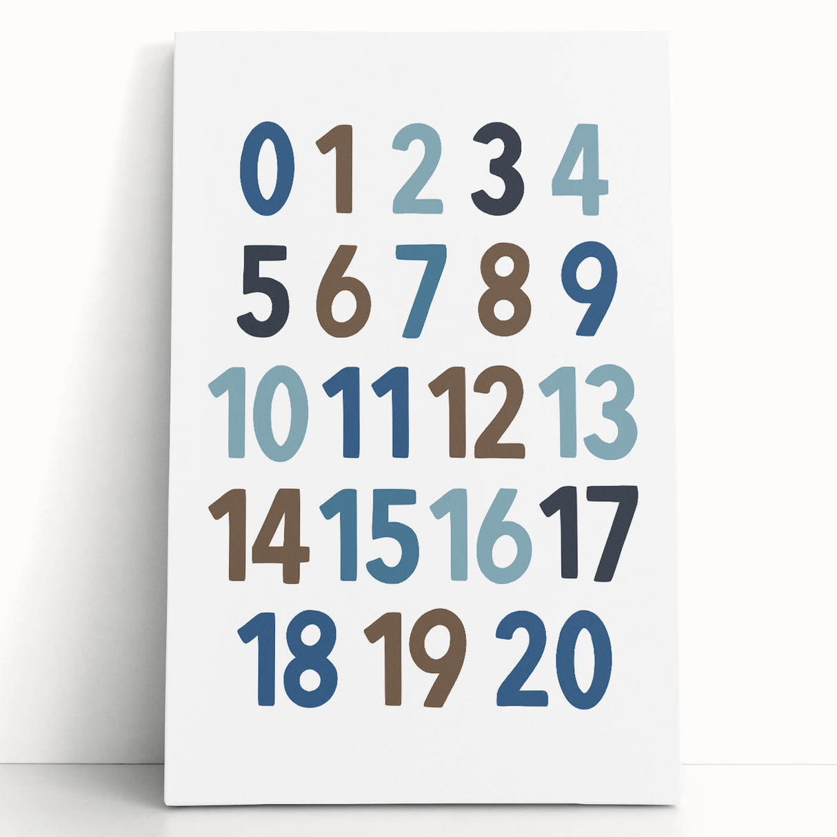 Counting Numbers Wall Art - Boys Room Wall Art Kids Wall Art Prints
