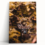 Large black and white abstract print on stretched canvas depicting swirling patterns.