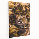 Fall-themed abstract painting on stretched canvas with warm orange and red tones, suitable for kitchen wall art.