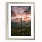 Textured abstract art print in soft pastel shades, framed in silver, ideal for bedroom decor.