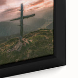 Extra large black wall art featuring a textured, colorful abstract design on framed canvas, ideal for living room decor.