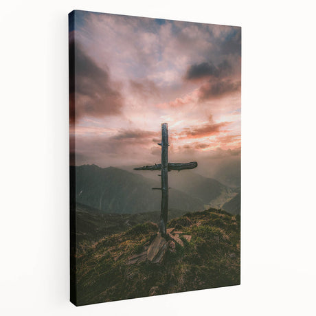 Spring-themed abstract canvas art in soft green and yellow, ideal for kitchen wall decor.
