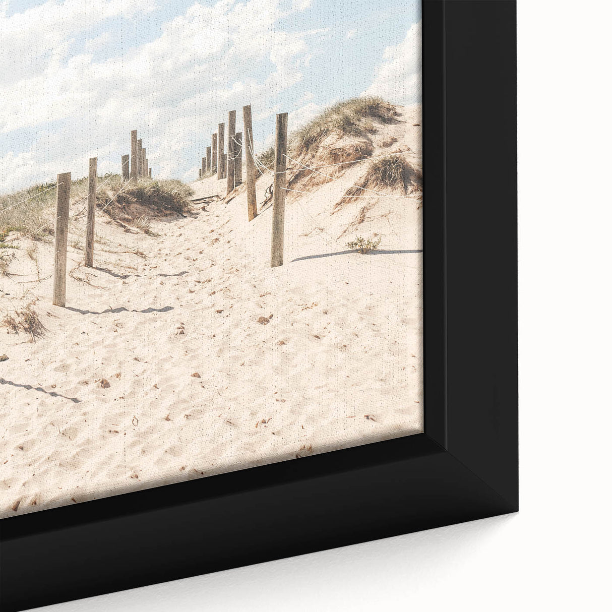 Extra large framed canvas featuring a textured, colorful abstract design in vibrant summer hues, ideal for living room decor.