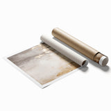 Extra large rolled print featuring muted blue and white floral art, ideal for classy bathroom wall art.