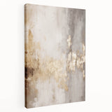 Winter scene on large stretched canvas with muted blue and white tones, suitable for kitchen wall art.