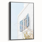 Black and white vintage poster art on framed canvas depicting a serene landscape, suitable for bedroom decor.