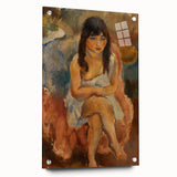 Modern Wall Art - Abstract Seated Figure for Minimalist Decor