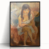 Modern Wall Art - Abstract Seated Figure for Minimalist Decor