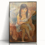 Modern Wall Art - Abstract Seated Figure for Minimalist Decor