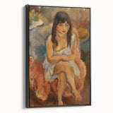 Modern Wall Art - Abstract Seated Figure for Minimalist Decor