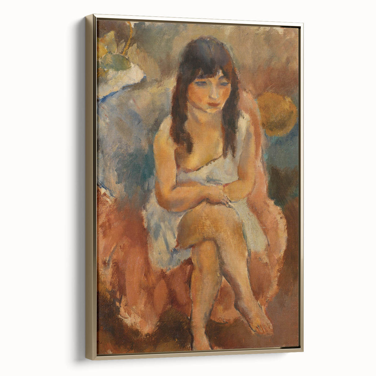 Modern Wall Art - Abstract Seated Figure for Minimalist Decor