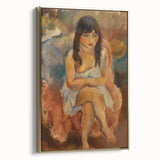 Modern Wall Art - Abstract Seated Figure for Minimalist Decor