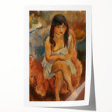 Modern Wall Art - Abstract Seated Figure for Minimalist Decor