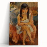Modern Wall Art - Abstract Seated Figure for Minimalist Decor