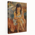 Modern Wall Art - Abstract Seated Figure for Minimalist Decor