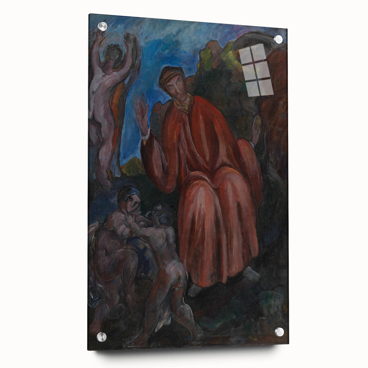 Modern Wall Art - Abstract Dante-Inspired Scene for Unique Decor