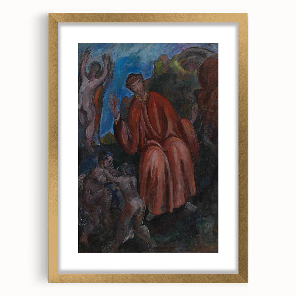 Modern Wall Art - Abstract Dante-Inspired Scene for Unique Decor
