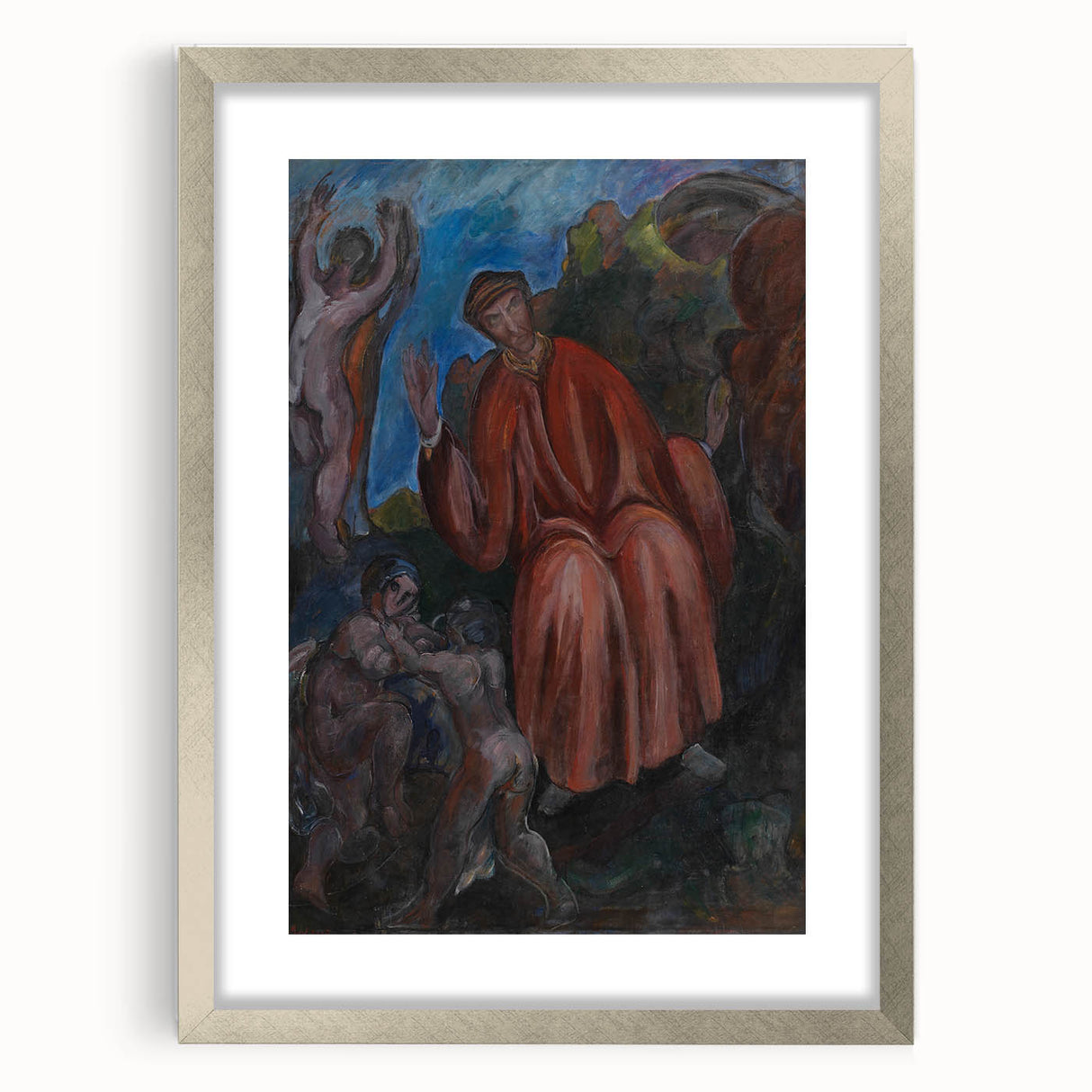 Modern Wall Art - Abstract Dante-Inspired Scene for Unique Decor