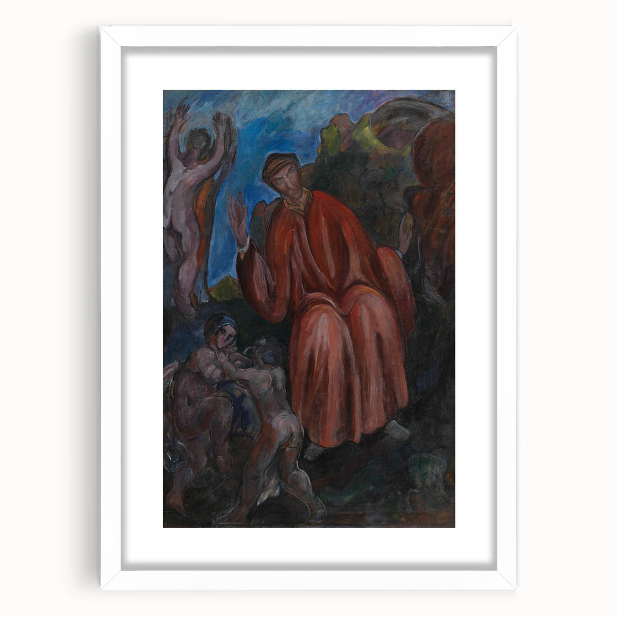 Modern Wall Art - Abstract Dante-Inspired Scene for Unique Decor