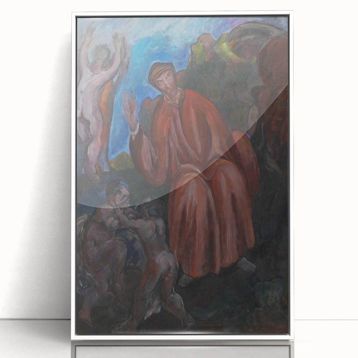 Modern Wall Art - Abstract Dante-Inspired Scene for Unique Decor