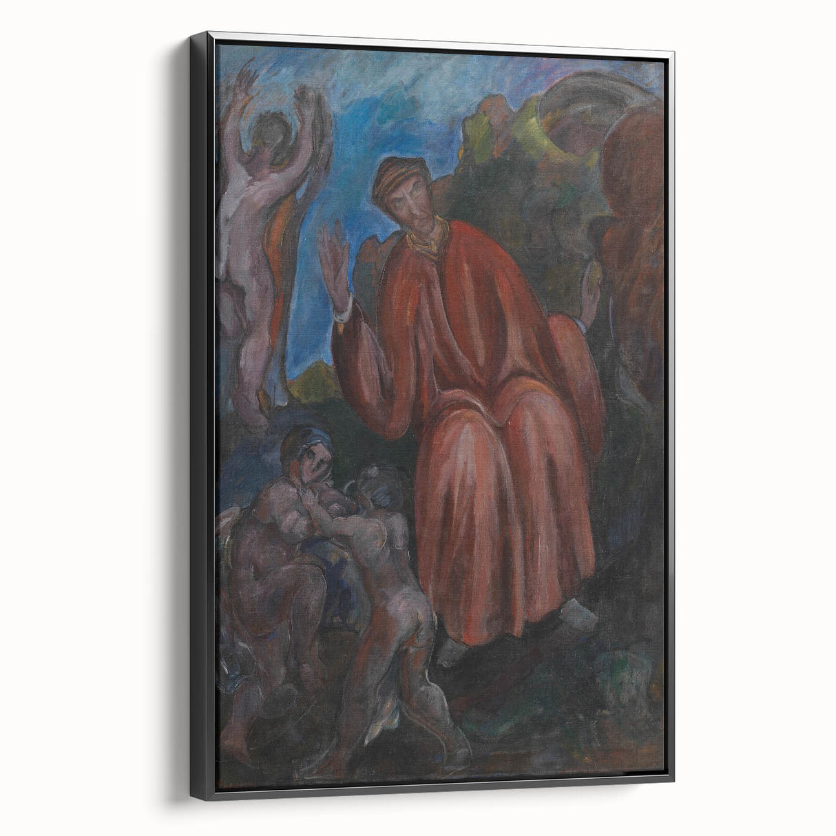 Modern Wall Art - Abstract Dante-Inspired Scene for Unique Decor