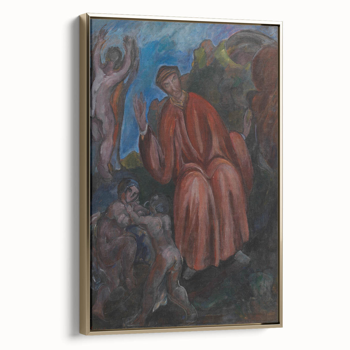 Modern Wall Art - Abstract Dante-Inspired Scene for Unique Decor